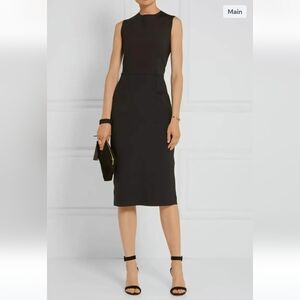 The Row Neoprene Scuba Dassah Black Dress Medium